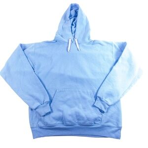 Unbranded Light Blue Pull Over Hoodie/Sweatshirt Size Medium